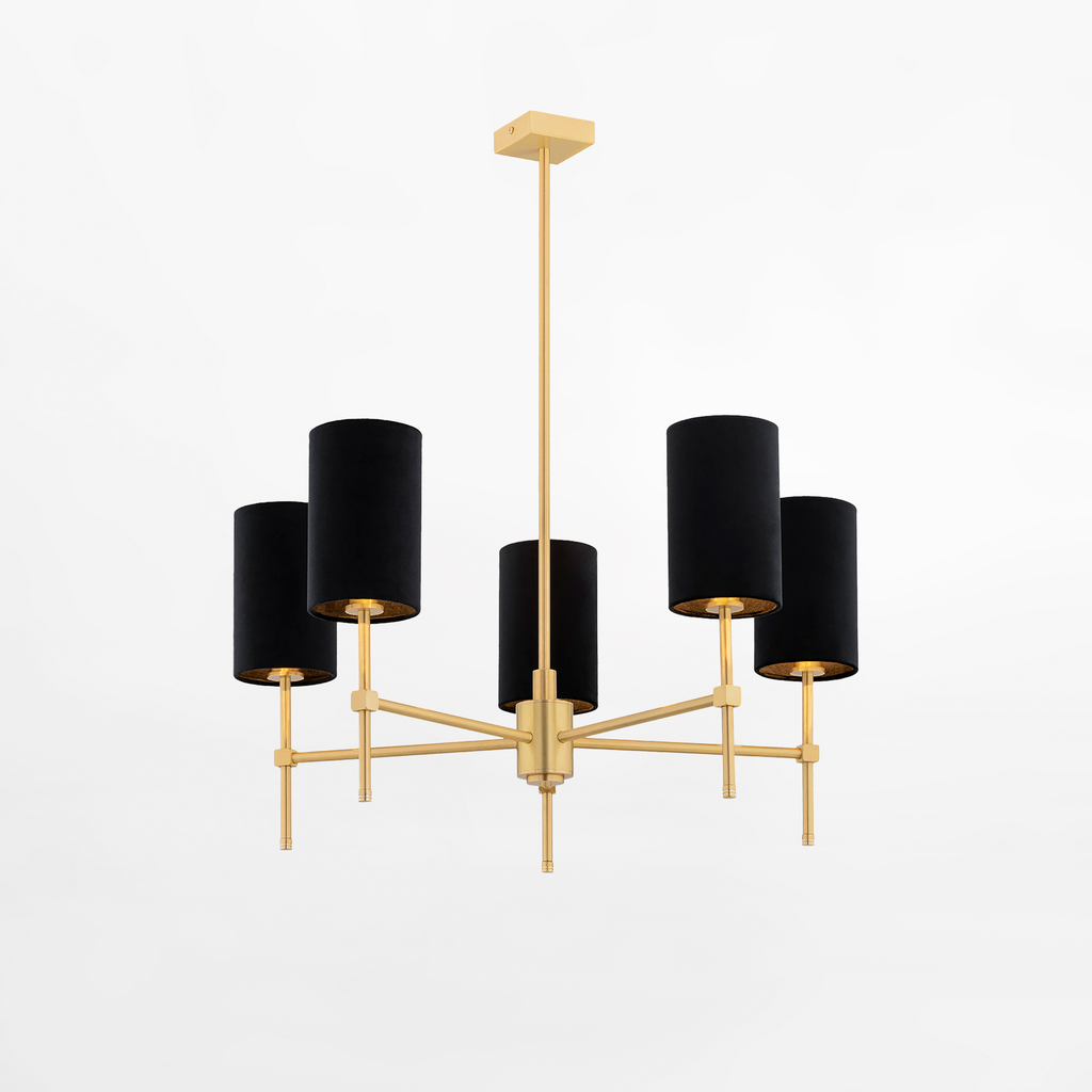 Závesné svietidlo čierno-zlaté ABRUZZO