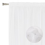 Záclona s perlami na riasiacej páske biela PEROLA 160x290 cm