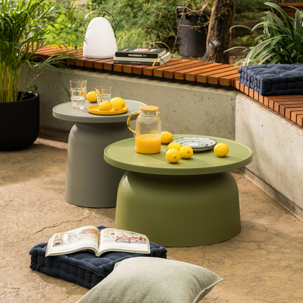 Okrúhly záhradný stôl ULMONDO zelený