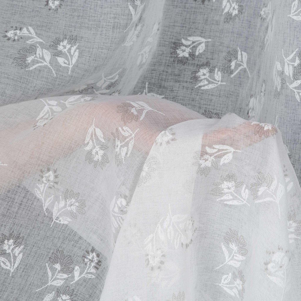 Záves na priechodkách bielo-strieborný FELINA 140x250 cm