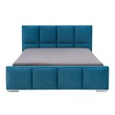 Modrá čalúnená posteľ FABRIZZIO SQUERE P 180x200 cm