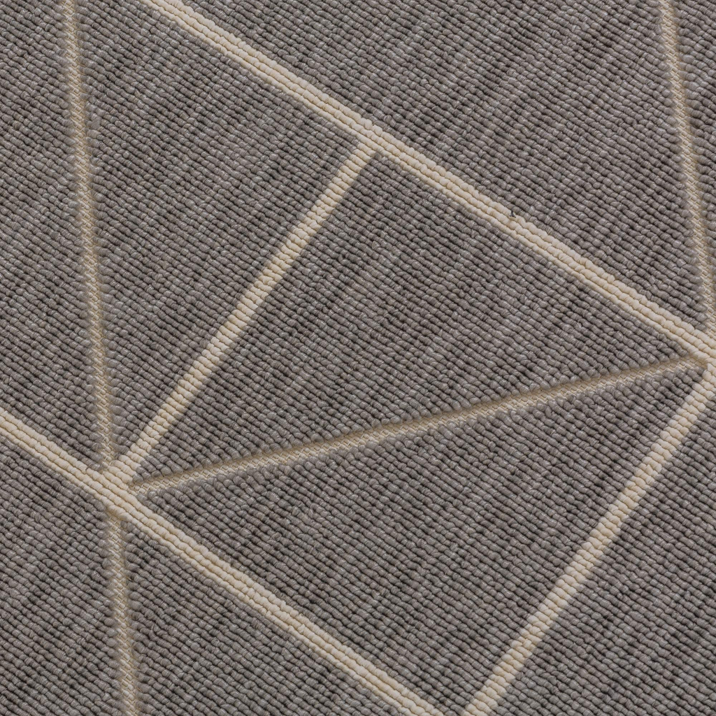 Koberec s trojuholníkmi FABIO 80x150 cm, sivá farba