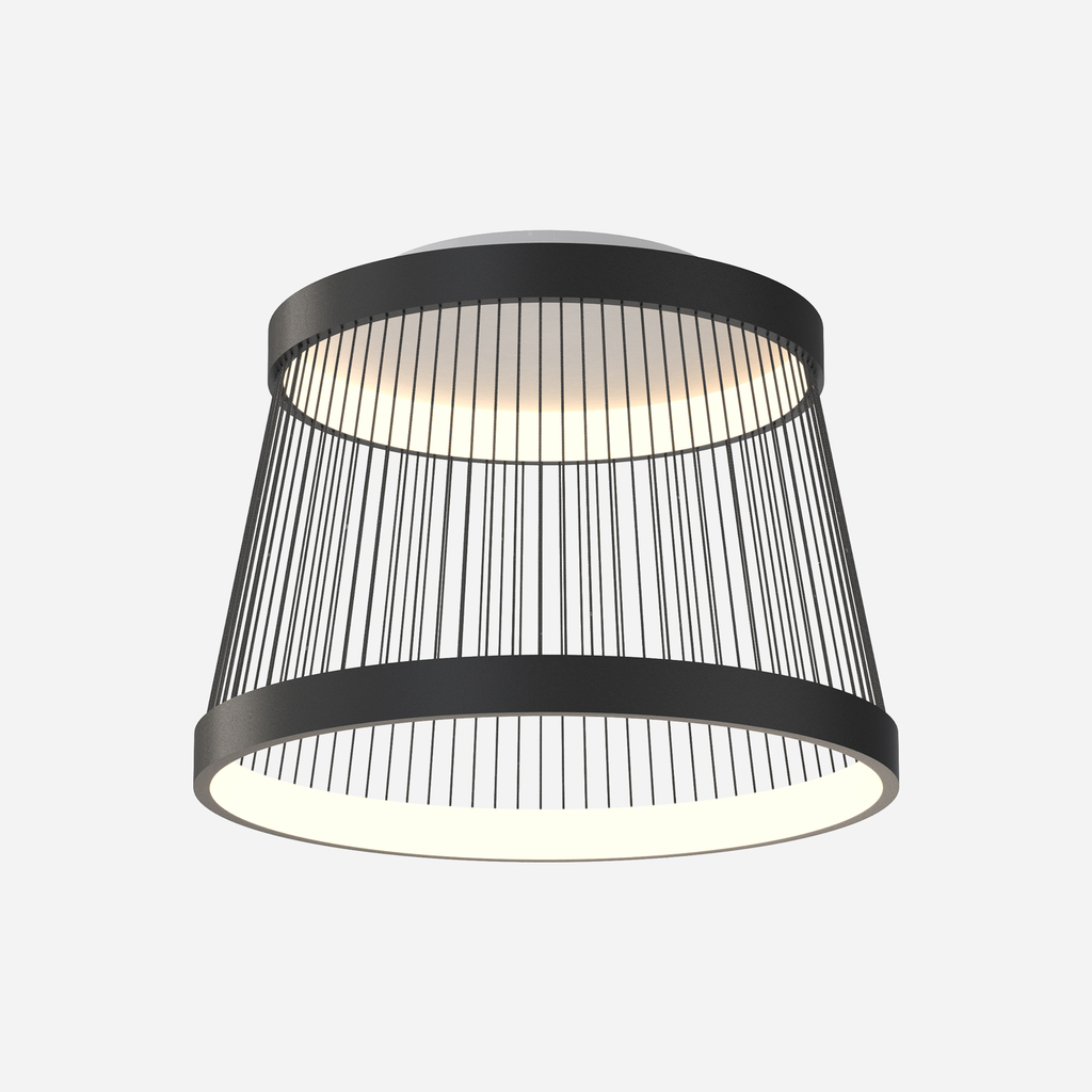 Stropné LED svietidlo v čiernej farbe BALU s diaľkovým ovládaním