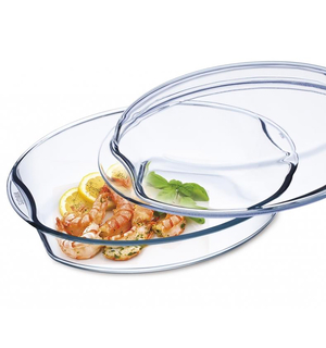 Teplovzdorná oválna nádoba s pokrievkou SIMAX 4,4 l