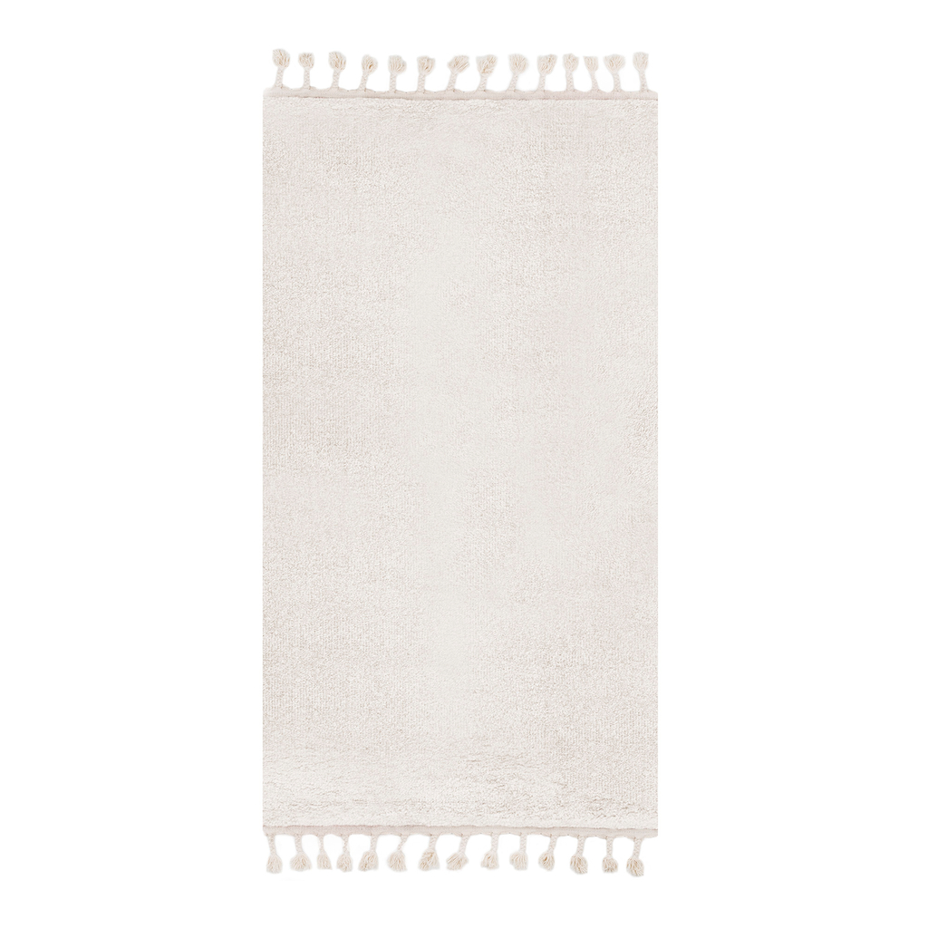 Koberec ALASKA so strapcami, krémový 80x150 cm