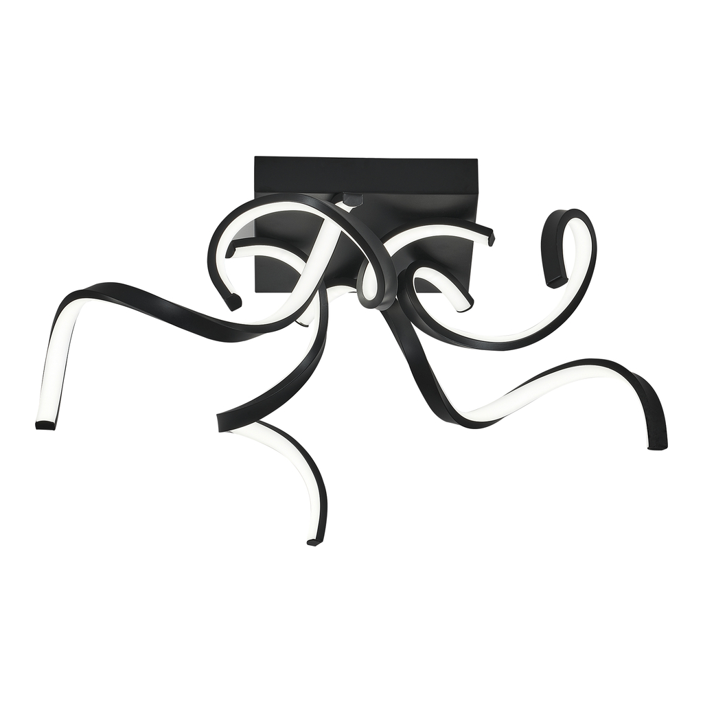 LED prisadený luster čierny STELO