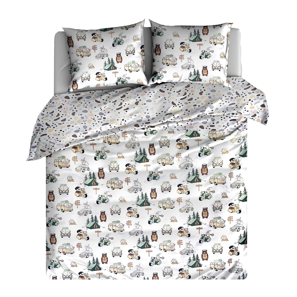 Bavlnená posteľná bielizeň CAMPING 160x200 cm