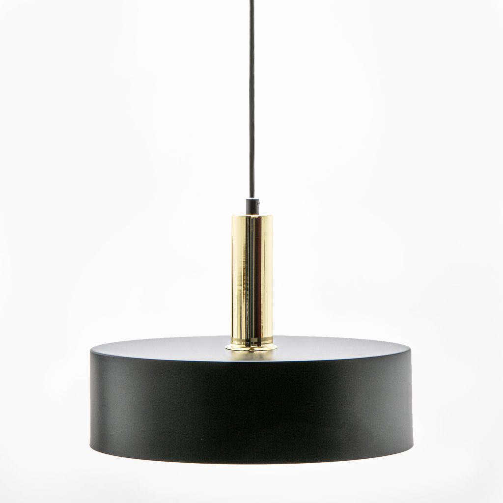 Závesná lampa čierno-zlatá LEO 40,5 cm
