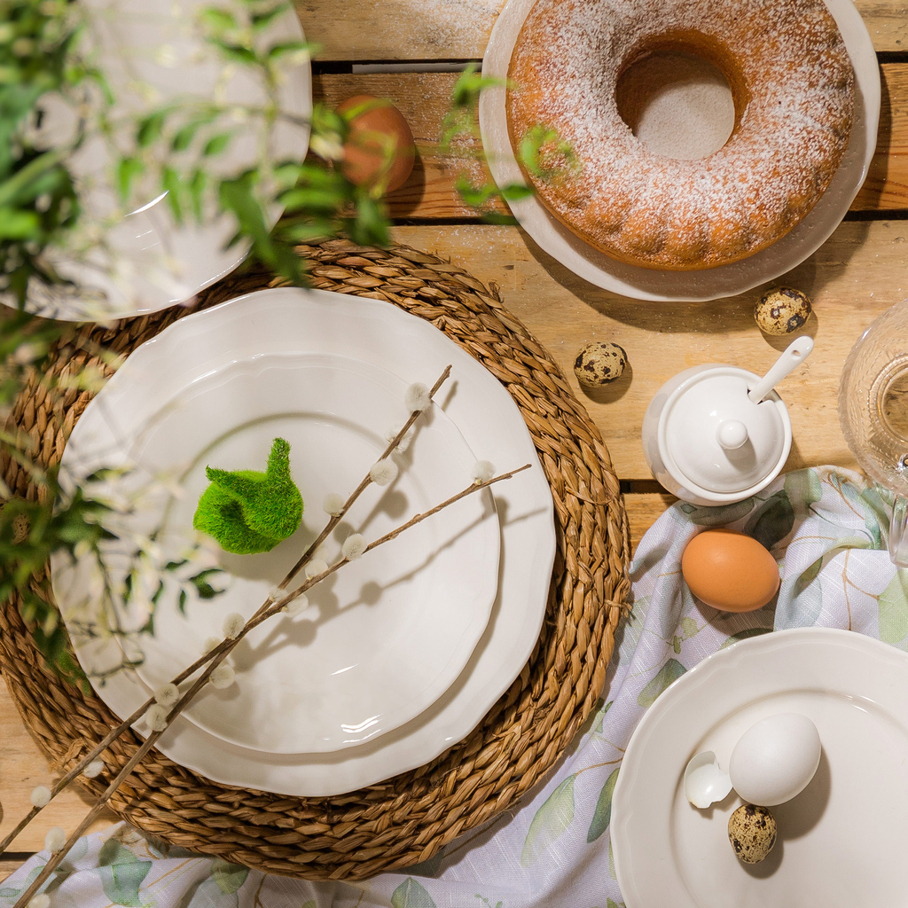 Sada jedálenskych tanierov GERLACH RETRO 18 dielov