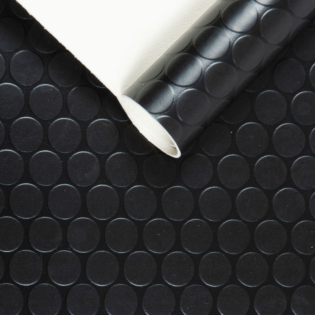 Behúň do kuchyne, čierny s bodkami, 67x200 cm