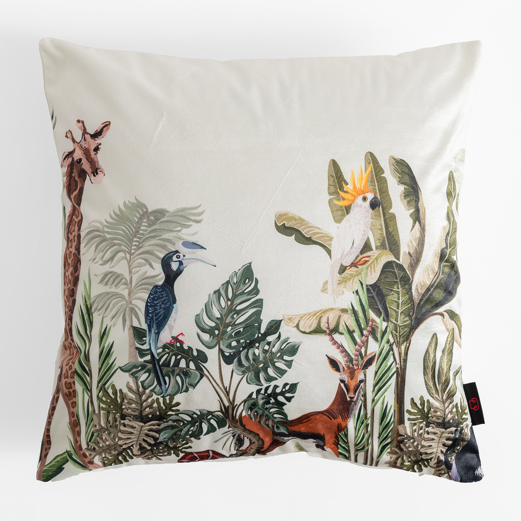 Exotická obliečka na vankúš v béžovej farbe MADERA 45x45 cm