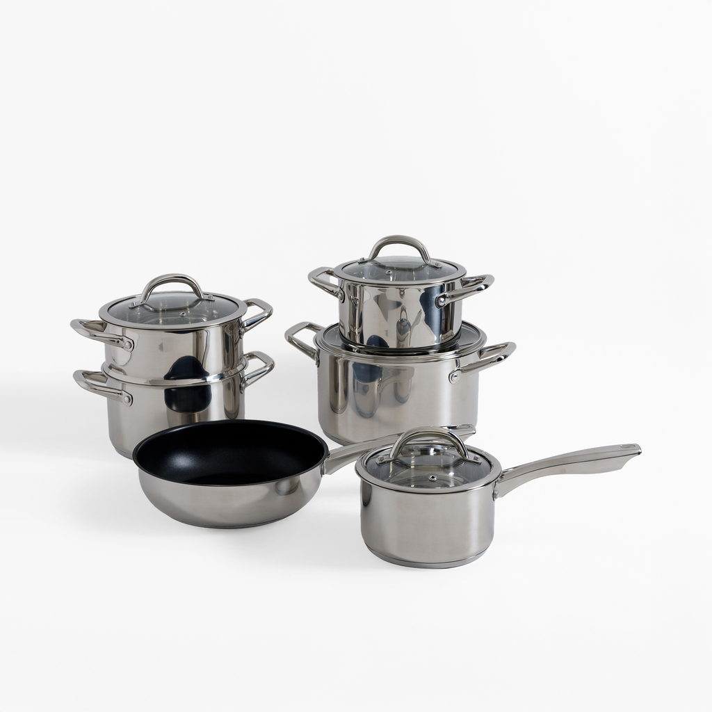 Súprava hrncov a panvíc na plyn a indukciu GRANDE 10-dielna