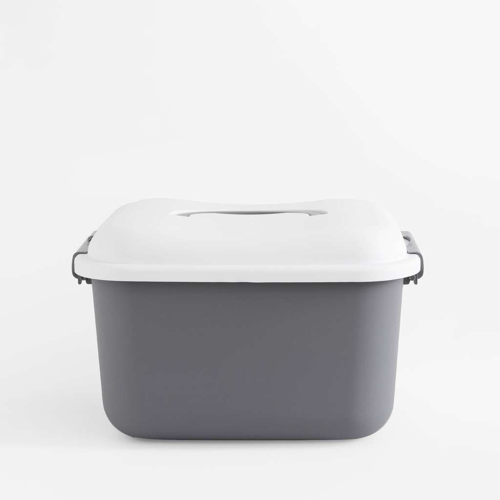 Úložný box na kolieskach bielo-sivé 40x32x26 cm