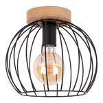 Čierne loftové stropné svietidlo NERO I 27 cm