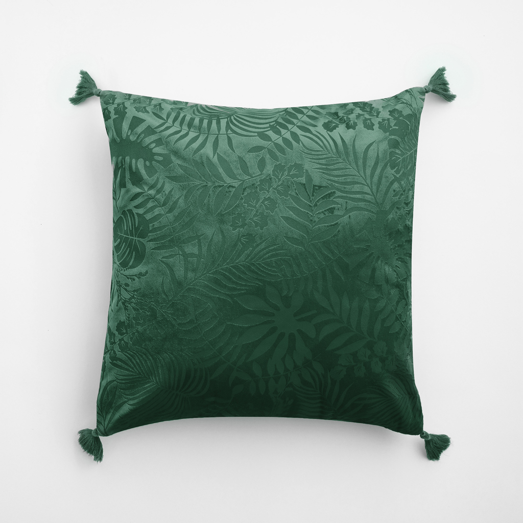 Zamatová obliečka na vankúš ADRIA zelená 45x45 cm