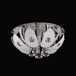 LED stropné svietidlo s diaľkovým ovládaním glamour chróm fi 40 cm