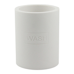 Kúpeľňový pohár na zubné kefky biely 10 cm