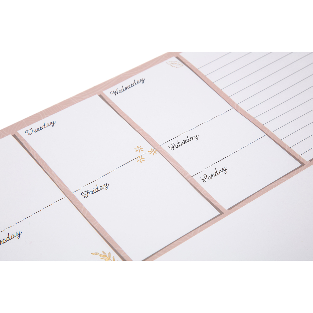 Týždenný plánovač so zápisníkmi 24,5 × 18 cm