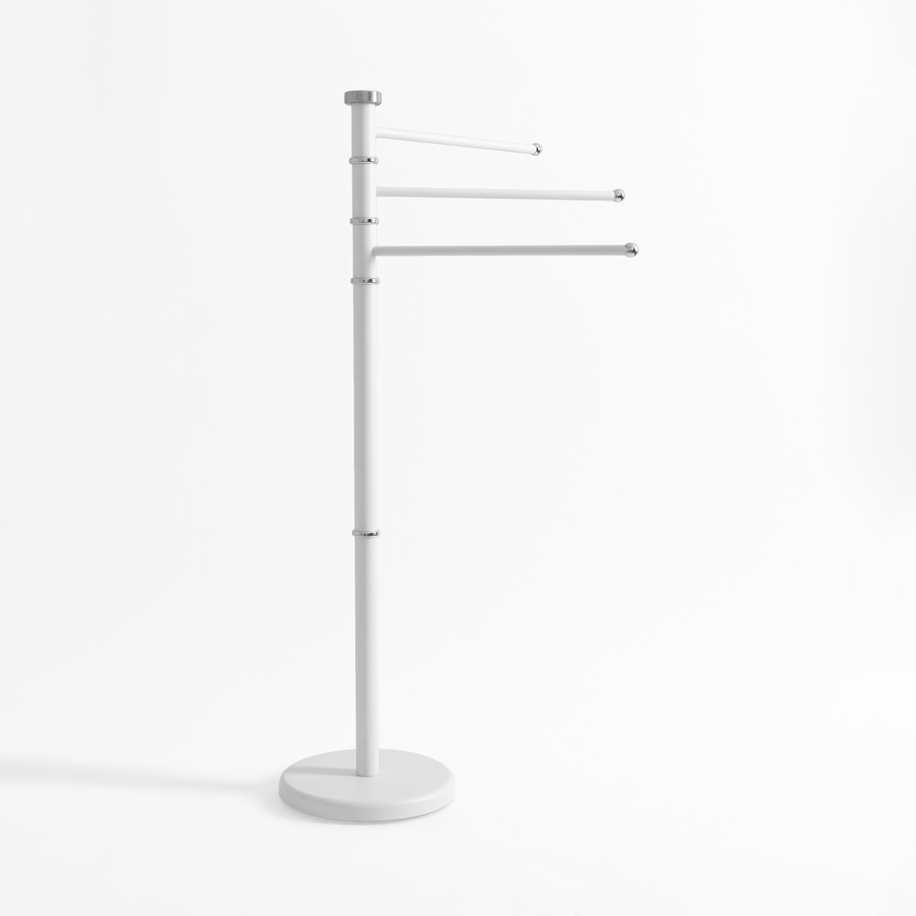 Stojací vešiak na uteráky biely 90 cm