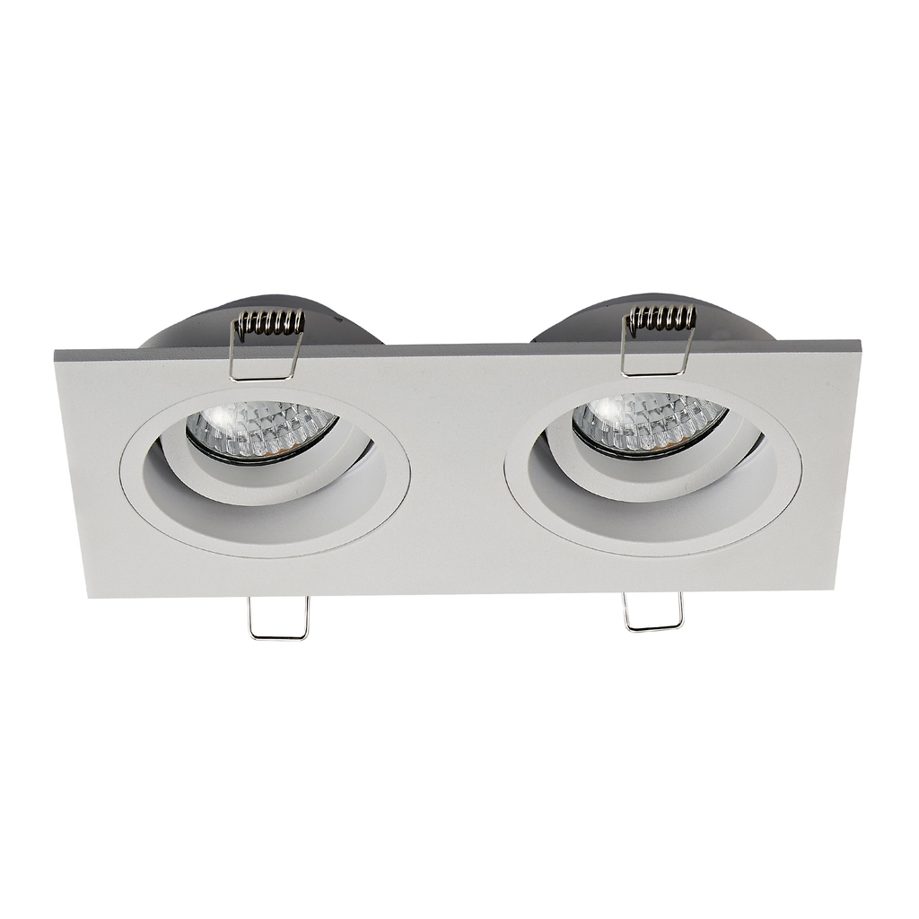 Halogénové 2-bodové svietidlo CHUCK DL2 SQUARE biele