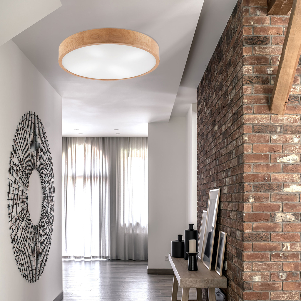 Stropná lampa plafón dub EVELINE 58 cm