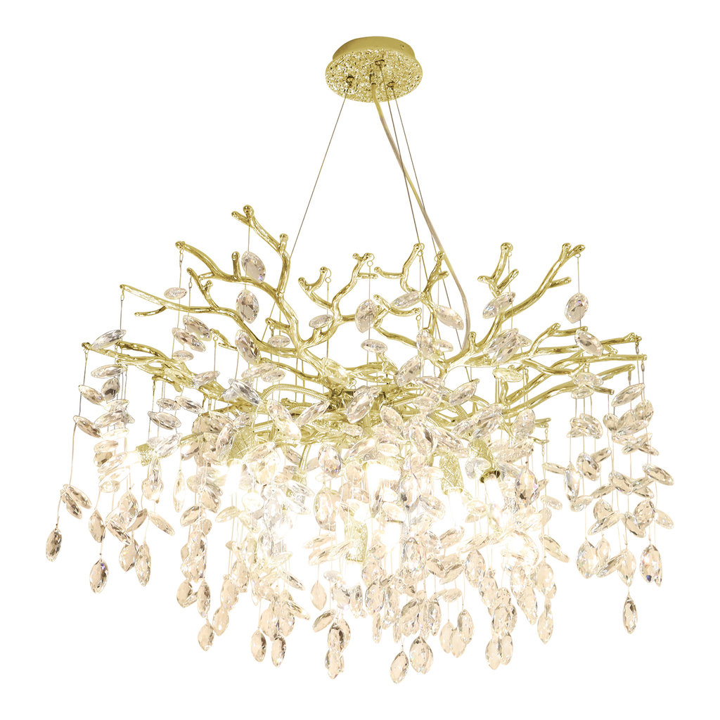 Zlaté závesné svietidlo CINDY