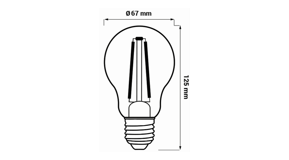 Žiarovka LED E27 16W ORO-E27-A67-FL-CLARO-16W-DW neutrálna farba