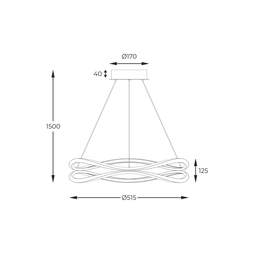 Závesné LED svietidlo čierne HARLEY