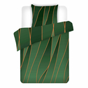 Súprava saténovej posteľnej bielizne fľašková zelená ARGONGREEN ELISA 140 x 200 cm