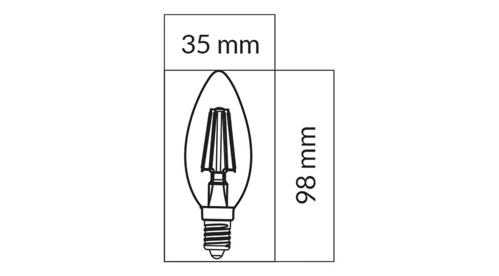 Žiarovka LED E14 6W ORO-E14-C35-FL-CLARO-6W-WW teplá farba
