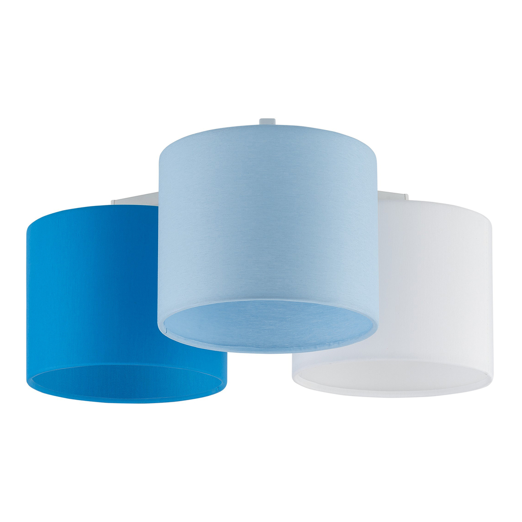 Stropné svietidlo 3 tienidlá modré METIS