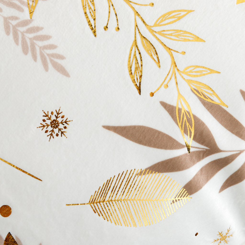 Dekoračná obliečka na vankúš bielo-zlatá TEMMES 45x45 cm
