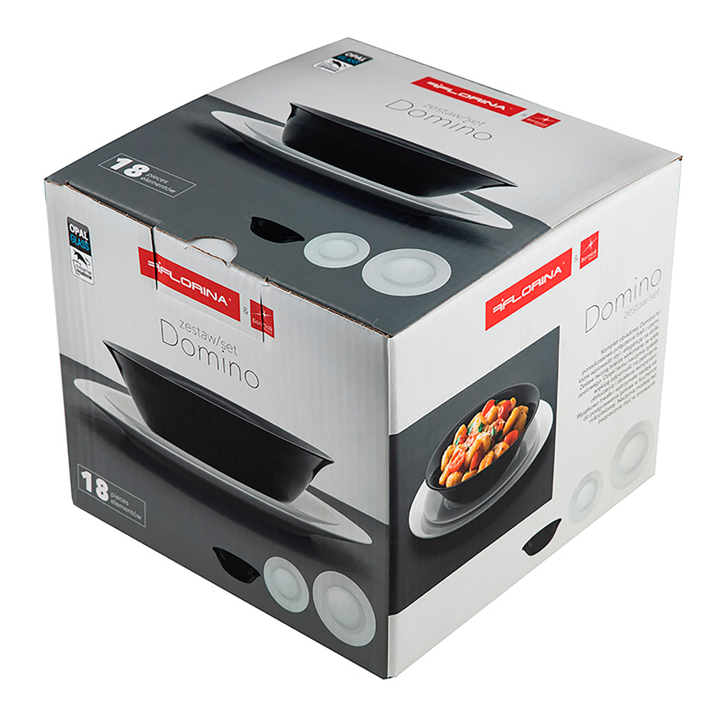 Súprava obedových tanierov DOMINO 18 prvkov
