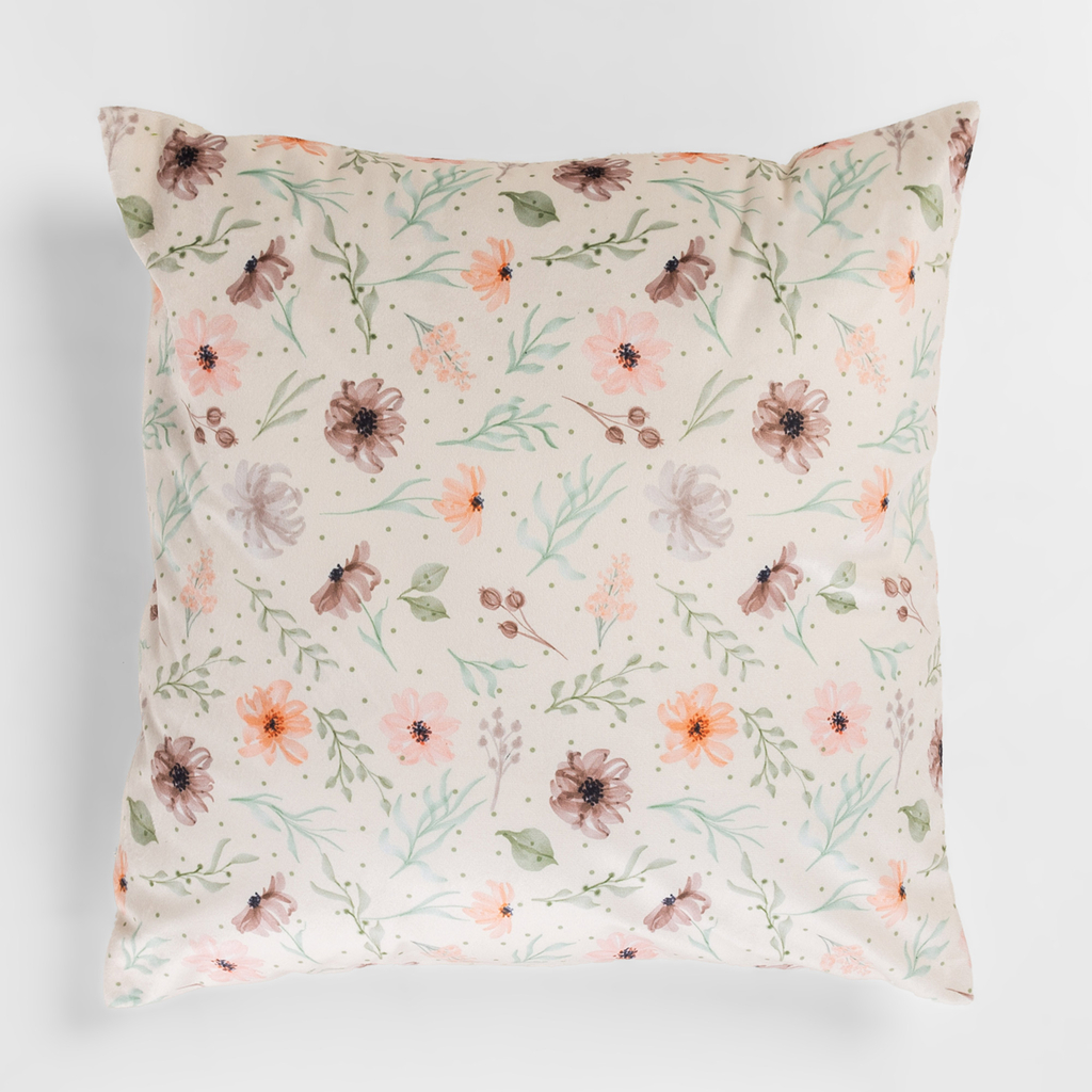 Dekoračná kvetinová obliečka na vankúš DAISY krémová 45x45 cm