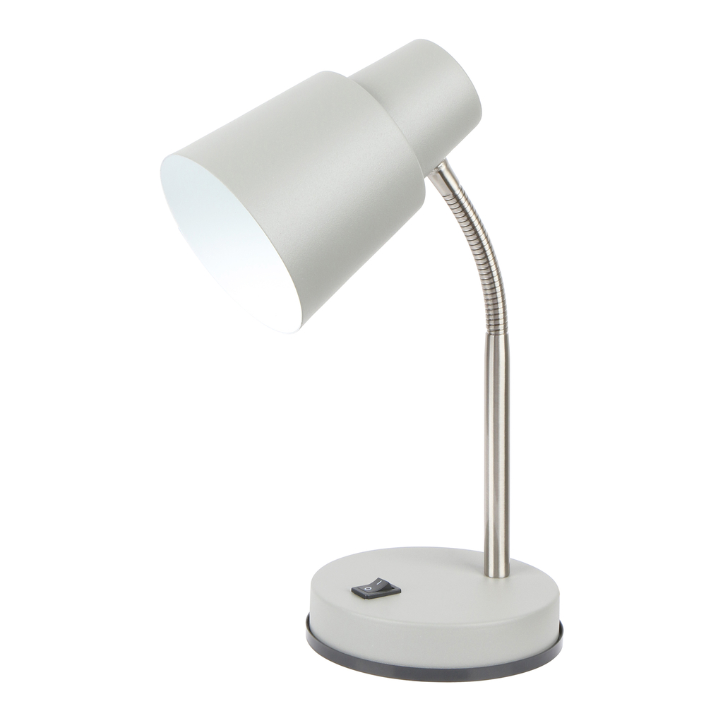 Stolná lampa s nastaviteľným ramenom sivá 30 cm