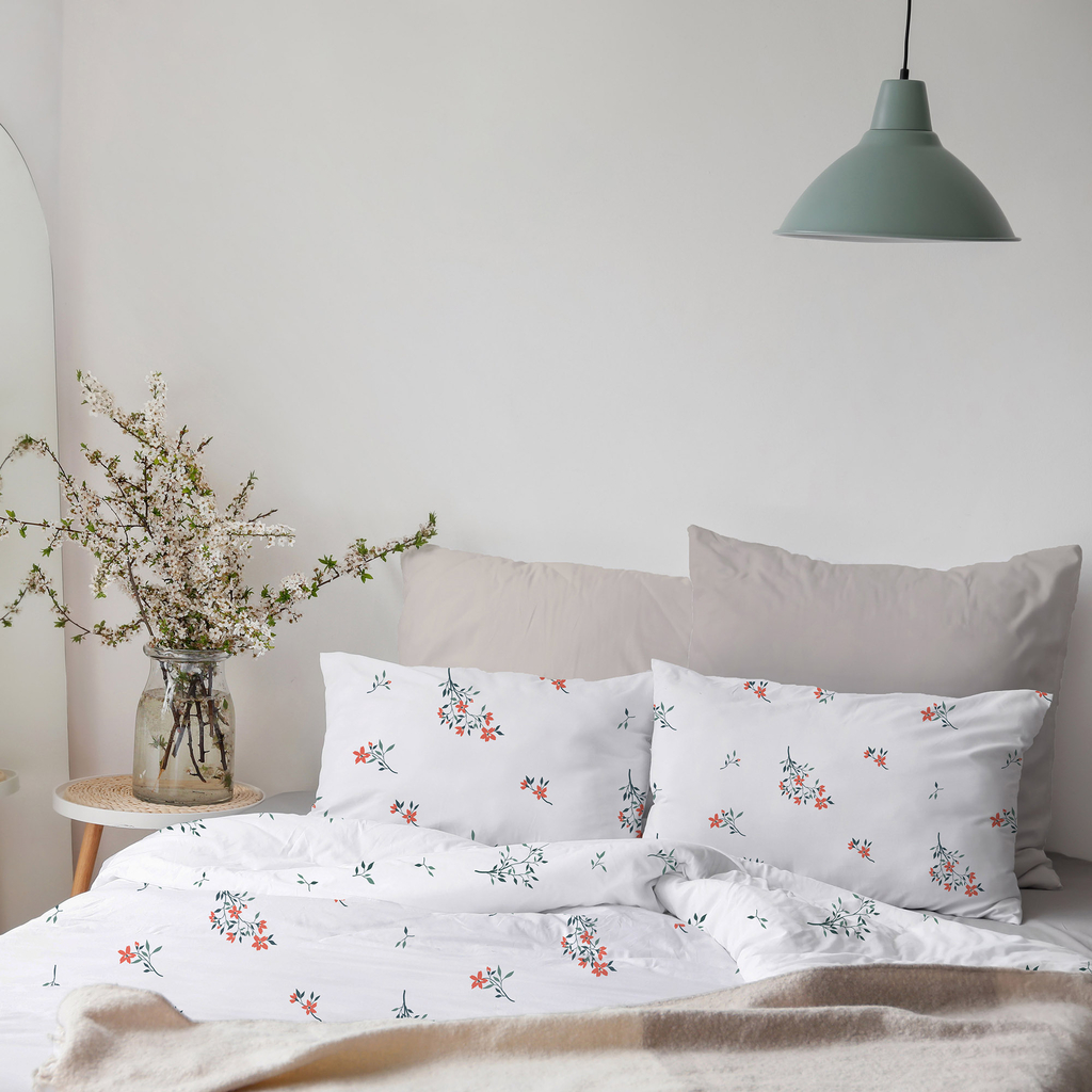 Bavlnená kvetinová posteľná bielizeň COTTAGE HOME 160x200 cm