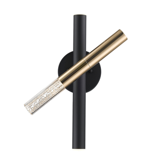 Nástenné svietidlo LED čierno-zlaté ONE