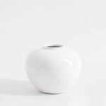 Okrúhla váza biela 14 cm