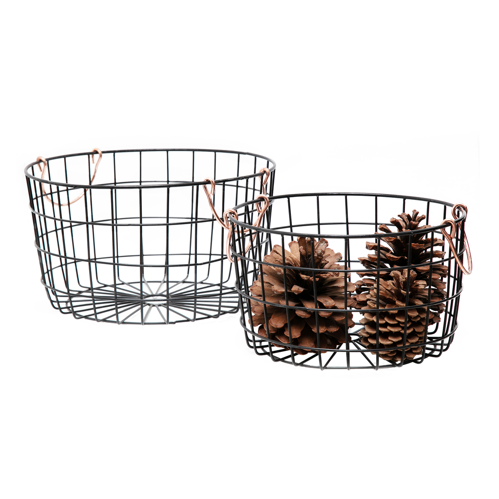Sada 2 kovových košíkov