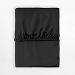 Saténové prestieradlo s gumičkou čierne PURE 180x200 cm