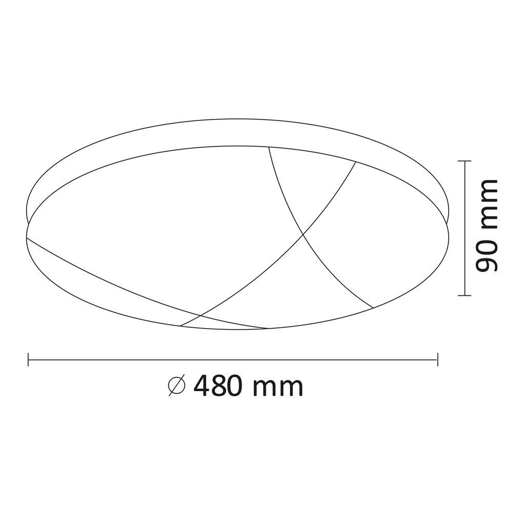 Stropná lampa LED s diaľkovým ovládačom biela ATLAS 50 cm