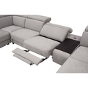 Rohová sedačka ALAMO s relaxačnou funkciou sivá ľavý roh