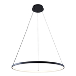 Kruhové závesné LED svietidlo BRENO čierne 60 cm