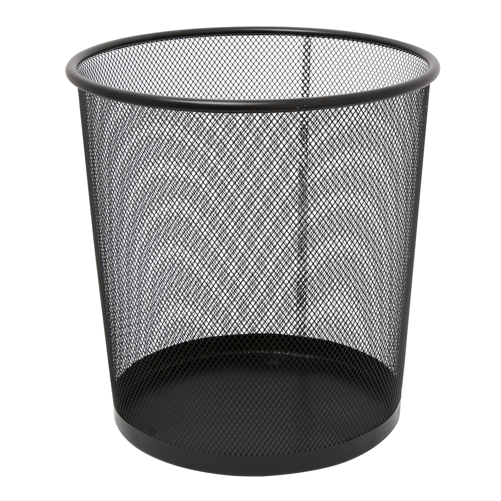 Čierny kovový odpadkový kôš 28 cm