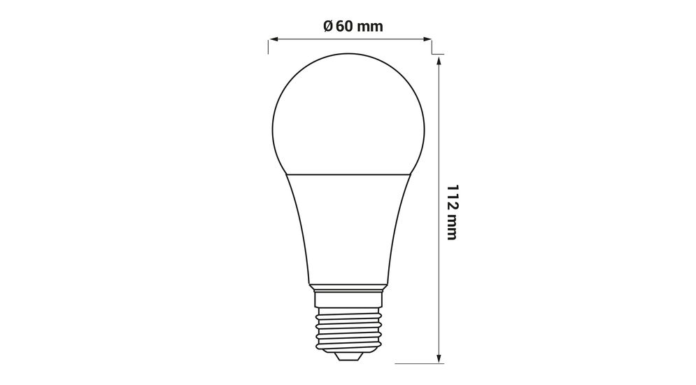 LED žiarovka E27 12W teplá farba ORO-ATOS-E27-A60-12W-WW