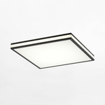 Stropné svietidlo LED RGB čierne MARIO s diaľkovým ovládaním 46,5x46,5 cm