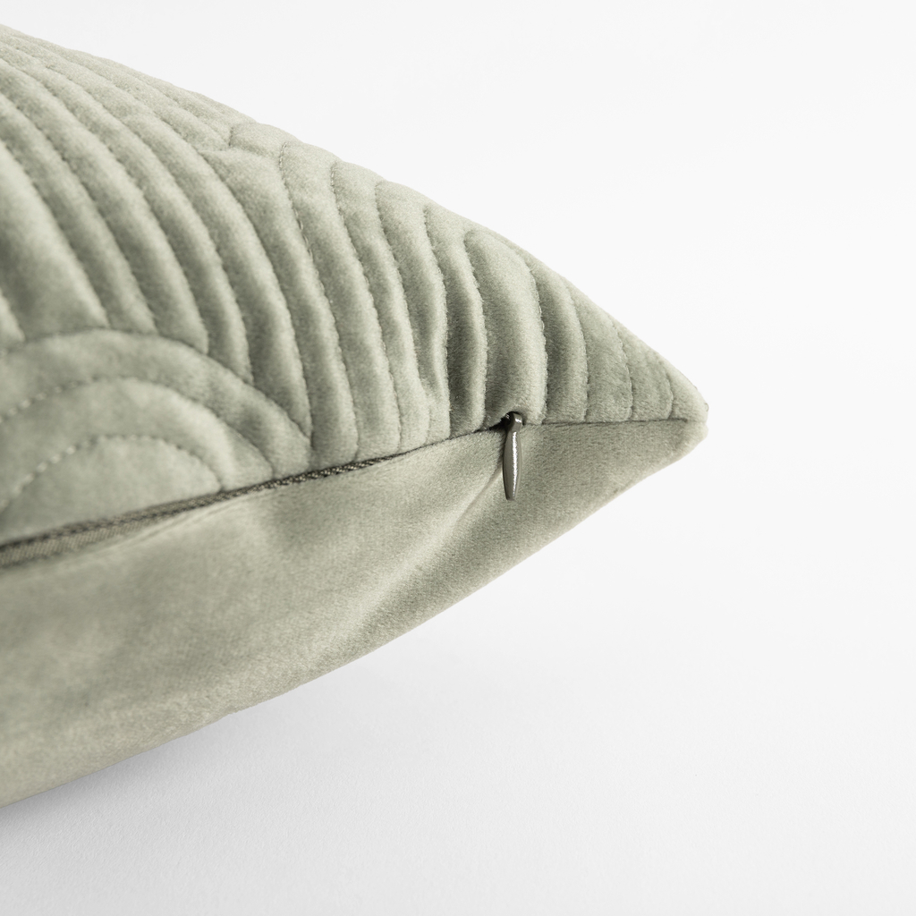 Geometrická velúrová obliečka na vankúš zelená JONES 45x45 cm