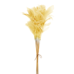 Ozdobná vetvička PIERKA žltá 72 cm, 12 ks