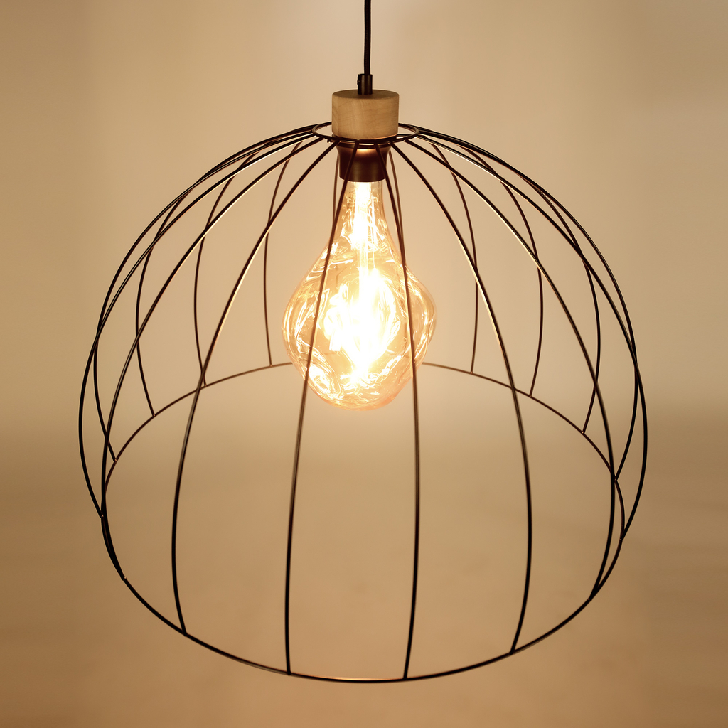 Čierne loftové závesné svietidlo NERO I 57 cm