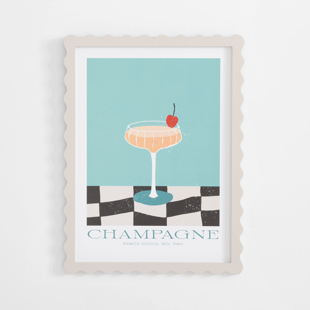 Retro obraz modrý 30x40 cm